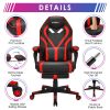 Computer Massage Gaming Recliner Chair with Footrest