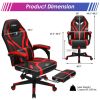 Computer Massage Gaming Recliner Chair with Footrest