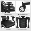 Massage Gaming Chair with Lumbar Support and Headrest