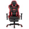 Massage Gaming Chair with Footrest