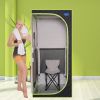 Portable Plus Type Full Size Far Infrared Sauna tent. Spa, Detox ,Therapy and Relaxation at home.Larger Space,Stainless Steel Pipes Connector Easy to